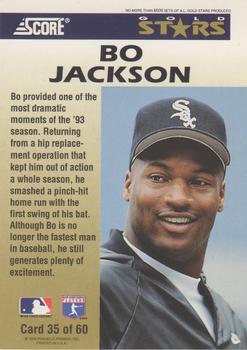 1994 Score - Gold Stars #35 Bo Jackson Back