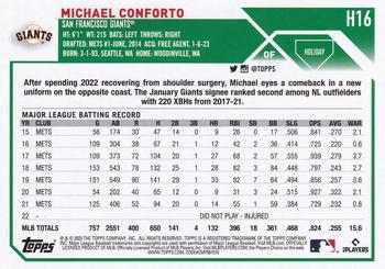 2023 Topps Holiday #H16 Michael Conforto Back