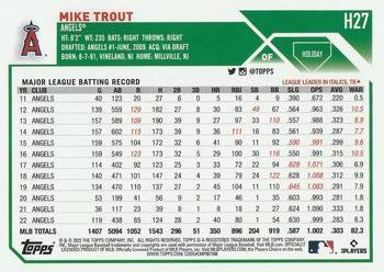 2023 Topps Holiday #H27 Mike Trout Back