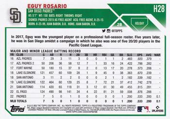 2023 Topps Holiday #H28 Eguy Rosario Back