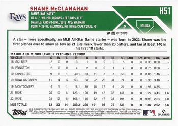 2023 Topps Holiday #H51 Shane McClanahan Back