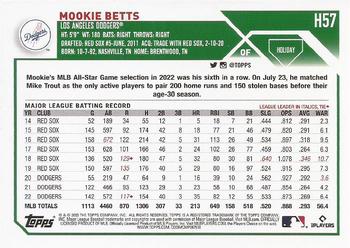 2023 Topps Holiday #H57 Mookie Betts Back