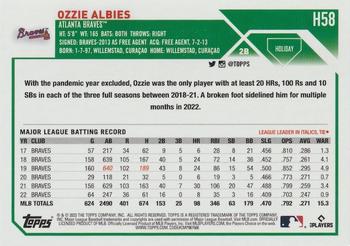 2023 Topps Holiday #H58 Ozzie Albies Back