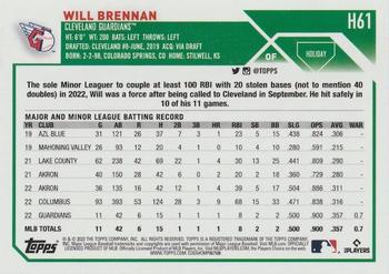 2023 Topps Holiday #H61 Will Brennan Back
