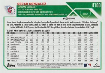 2023 Topps Holiday #H188 Oscar Gonzalez Back