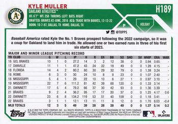 2023 Topps Holiday #H189 Kyle Muller Back