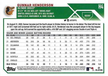 2023 Topps Holiday #H4 Gunnar Henderson Back