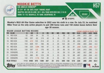 2023 Topps Holiday #H57 Mookie Betts Back