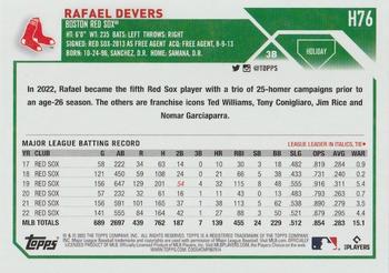 2023 Topps Holiday #H76 Rafael Devers Back