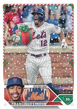 2023 Topps Holiday #H119 Francisco Lindor Front