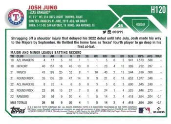 2023 Topps Holiday #H120 Josh Jung Back