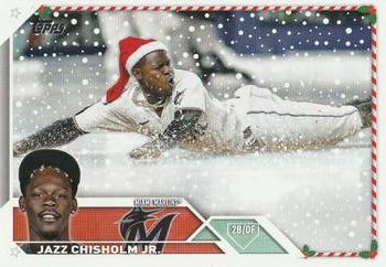2023 Topps Holiday #H123 Jazz Chisholm Jr. Front