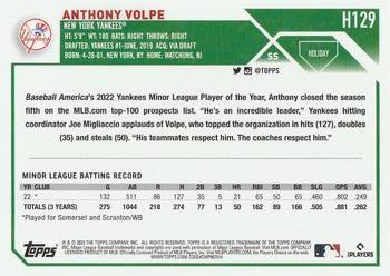 2023 Topps Holiday #H129 Anthony Volpe Back