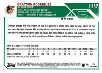 2023 Topps Holiday #H149 Grayson Rodriguez Back