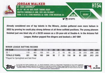2023 Topps Holiday #H154 Jordan Walker Back