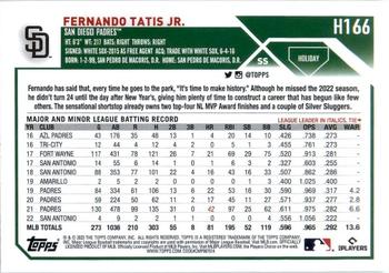 2023 Topps Holiday #H166 Fernando Tatis Jr. Back