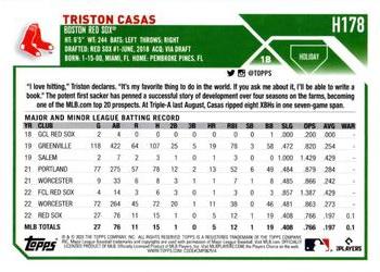 2023 Topps Holiday #H178 Triston Casas Back