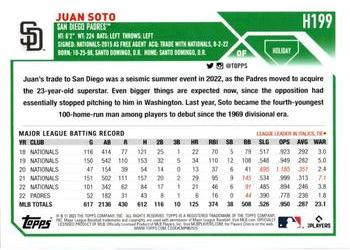 2023 Topps Holiday #H199 Juan Soto Back