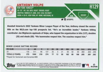2023 Topps Holiday #H129 Anthony Volpe Back