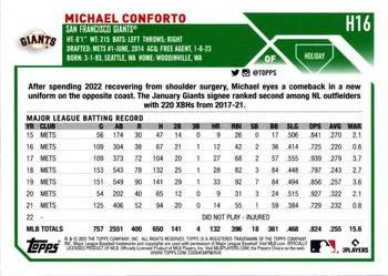 2023 Topps Holiday - Metallic #H16 Michael Conforto Back