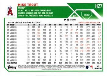 2023 Topps Holiday - Metallic #H27 Mike Trout Back