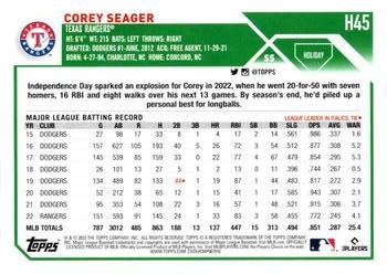 2023 Topps Holiday - Metallic #H45 Corey Seager Back