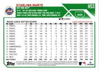 2023 Topps Holiday - Metallic #H53 Starling Marte Back