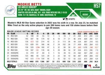 2023 Topps Holiday - Metallic #H57 Mookie Betts Back