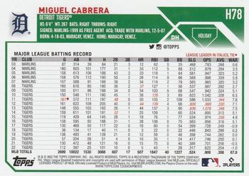 2023 Topps Holiday - Metallic #H78 Miguel Cabrera Back