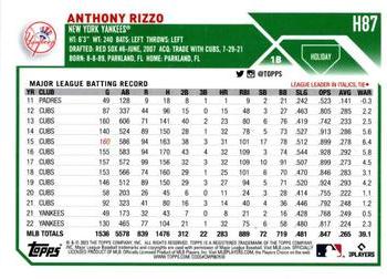 2023 Topps Holiday - Metallic #H87 Anthony Rizzo Back
