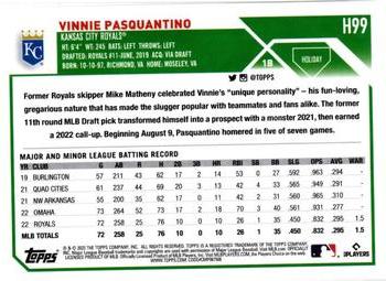 2023 Topps Holiday - Metallic #H99 Vinnie Pasquantino Back