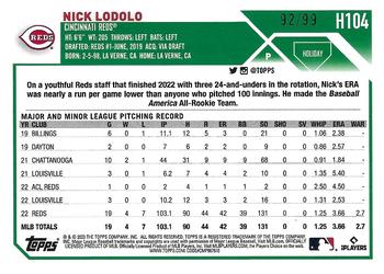 2023 Topps Holiday - Metallic Red #H104 Nick Lodolo Back
