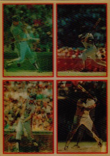 1987 Sportflics - Dealer Panels 5x7 #3 / 31 / 97 / 133 Dale Murphy / Jim Rice / Keith Hernandez / Tony Gwynn Front