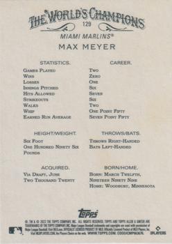 2023 Topps Allen & Ginter X #129 Max Meyer Back