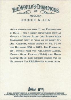 2023 Topps Allen & Ginter X #298 Hoodie Allen Back