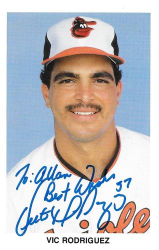 1984 Baltimore Orioles Postcards #NNO Vic Rodriguez Front
