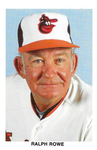 1984 Baltimore Orioles Postcards #NNO Ralph Rowe Front