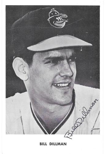 1967-69 Baltimore Orioles Postcards #NNO Bill Dillman Front