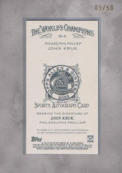 2023 Topps Allen & Ginter X - Framed Mini Autographs #MA-JK John Kruk Back