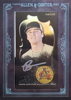 2023 Topps Allen & Ginter X - Framed Mini Autographs Non-Baseball Black Frame #MA-BM Bear Mayer Front