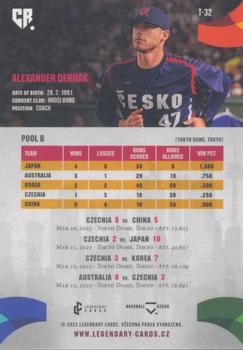 2023 Legendary Cards Czech Extraleague - World Baseball Classic (Series 2) #T-32 Alexander Derhak Back