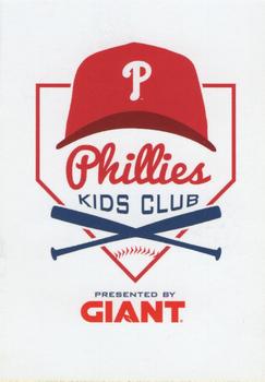 2023 Philadelphia Phillies Kids Club - Postseason #NNO 2023 N.L. Championship Series Back