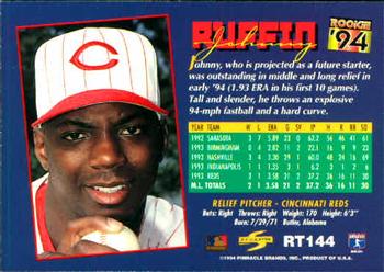1994 Score Rookie & Traded #RT144 Johnny Ruffin Back