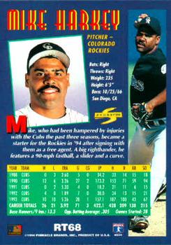 1994 Score Rookie & Traded #RT68 Mike Harkey Back