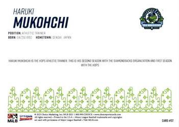 2023 Choice Hillsboro Hops #37 Haruki Mukohchi Back