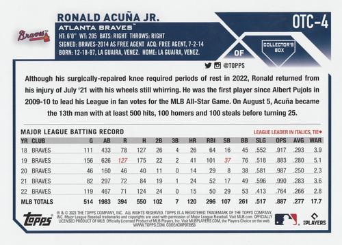 2023 Topps - Oversized Flagship Collection #OTC-4 Ronald Acuna Jr. Back