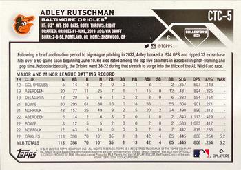 2023 Topps - Flagship Collection Companion to Oversize Cards #CTC-5 Adley Rutschman Back