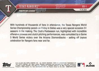 2023-24 Topps Now Off-Season #OS-1 Texas Rangers Back