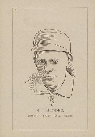 1889 Diamond S Cigars Boston Beaneaters (N526) #NNO Kid Madden Front