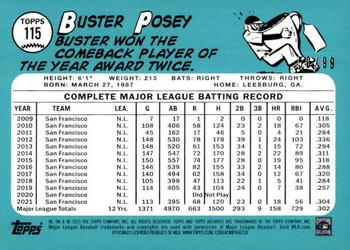 2023 Topps Archives - Green Foil #115 Buster Posey Back